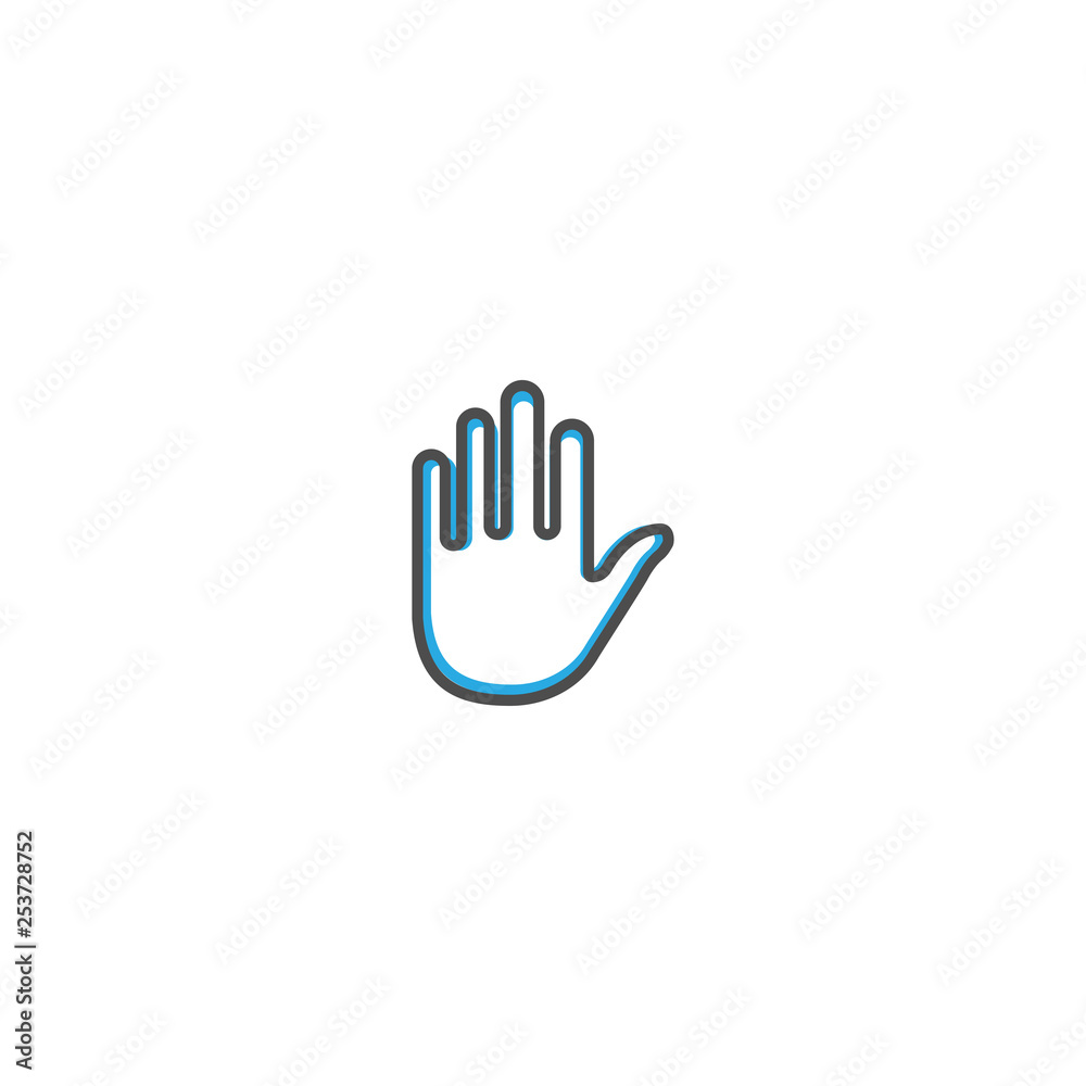 Hold icon design. Essential icon vector illustration Hold icon design. Essential icon vector illustration