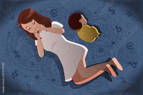 postpartum depression concept