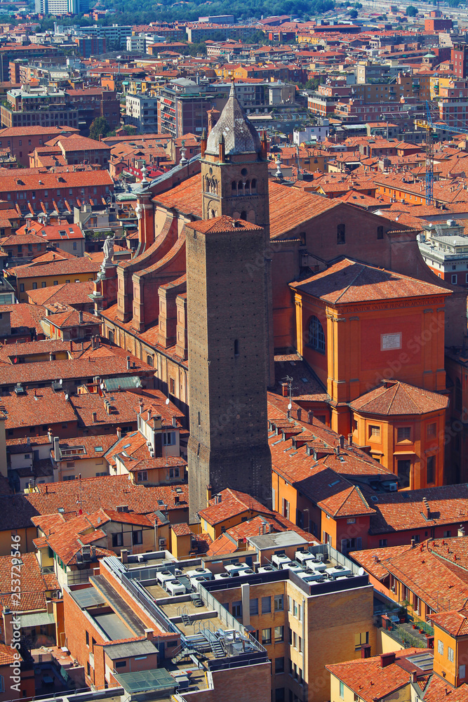 Cityscape of Bologna Italy. Bologna landmarks