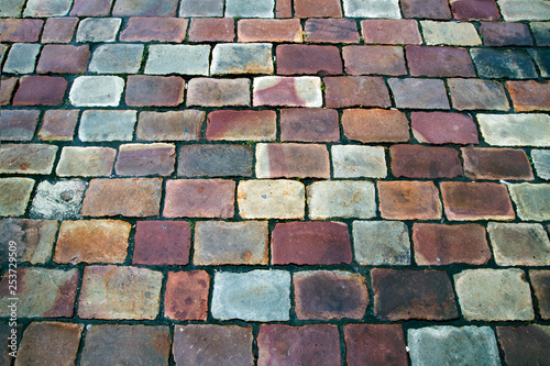 Paving of the old town  pavement  texture.