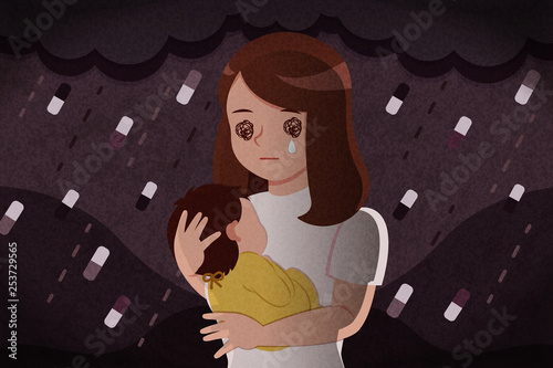 postpartum depression concept