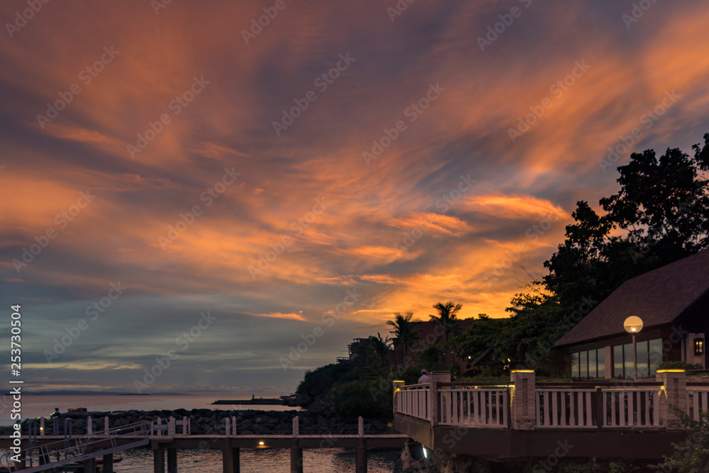 Sunset on Cebu Island, Philippines.