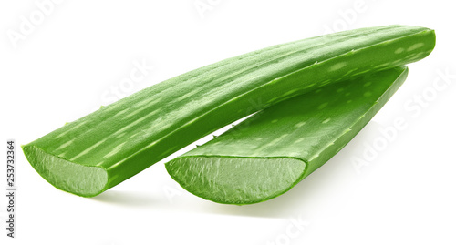 Fresh sliced Aloe Vera leaf