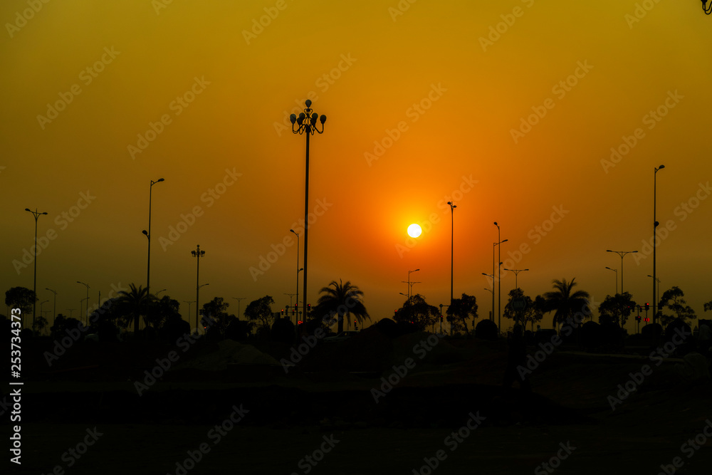 Naklejka premium sun set