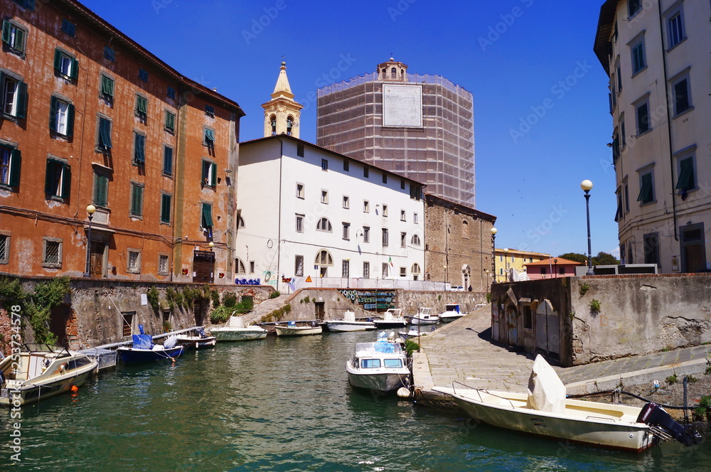 Fototapeta premium Little Venice in Livorno, Tuscany, Italy