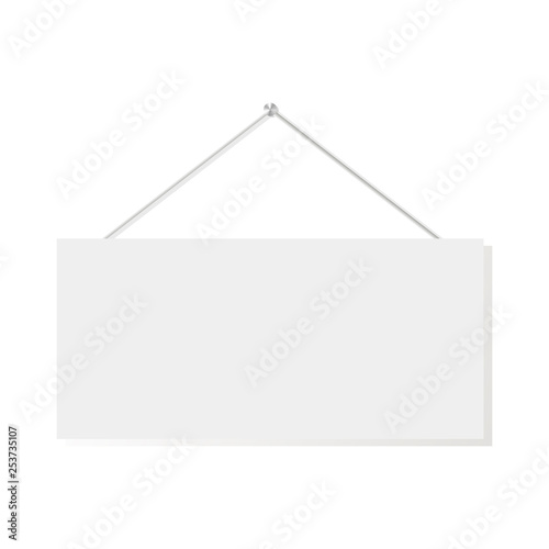 Vector illustration empty banner or signboard white banner empty board