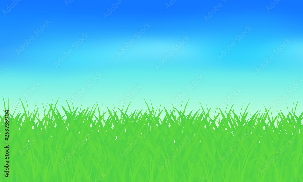 Obraz premium Niebo i trawa