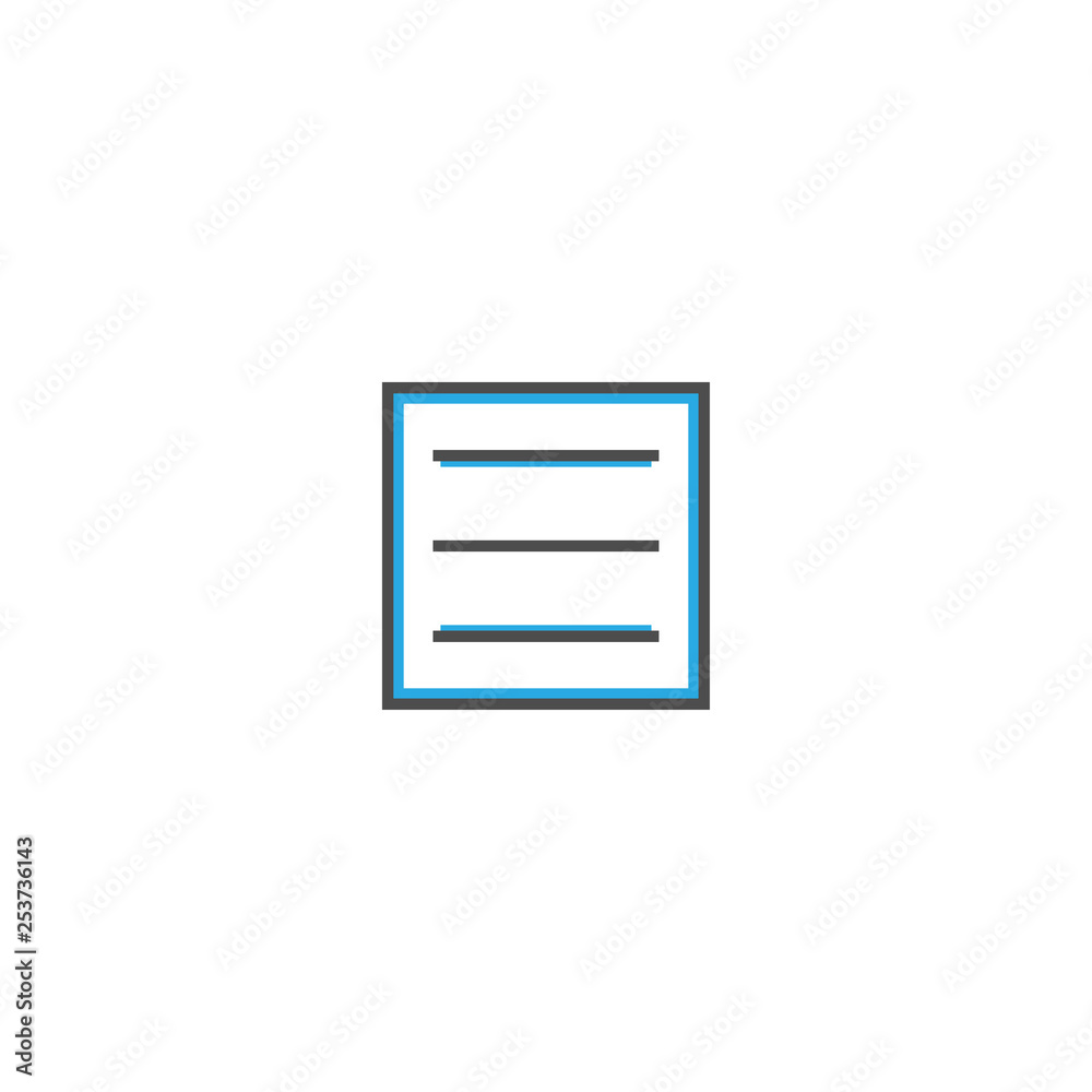 Menu icon design. Essential icon vector illustration Menu icon design. Essential icon vector illustration