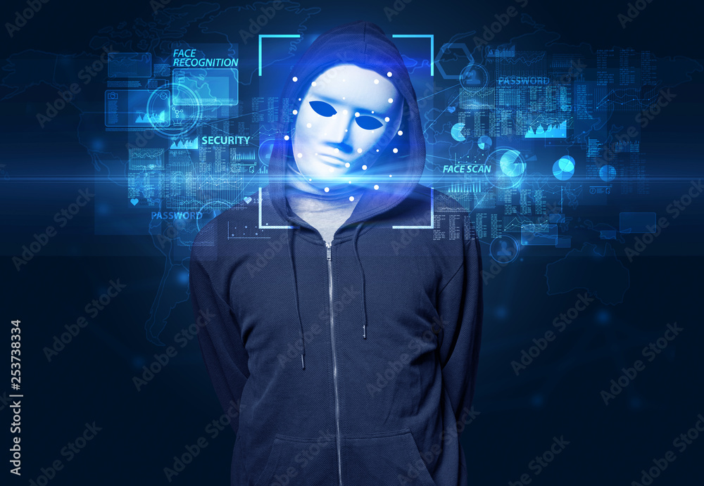 Biometric verification. Face recognition with several points