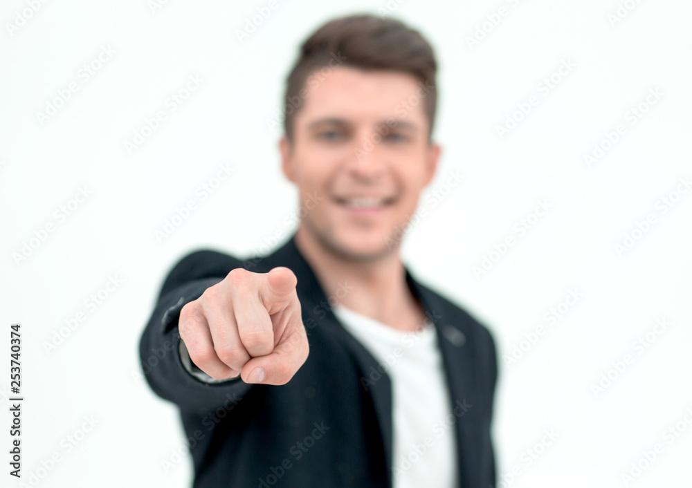 close up. successful business man pointing at you close up. successful business man pointing at you