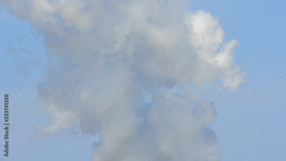 White smoke from a factory