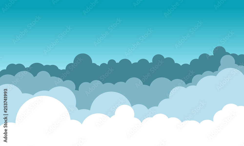 Cartoon Blue day light Cloud sky vector illustration