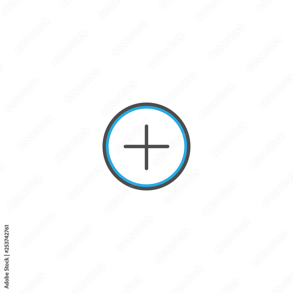 Plus icon design. Essential icon vector illustration Plus icon design. Essential icon vector illustration