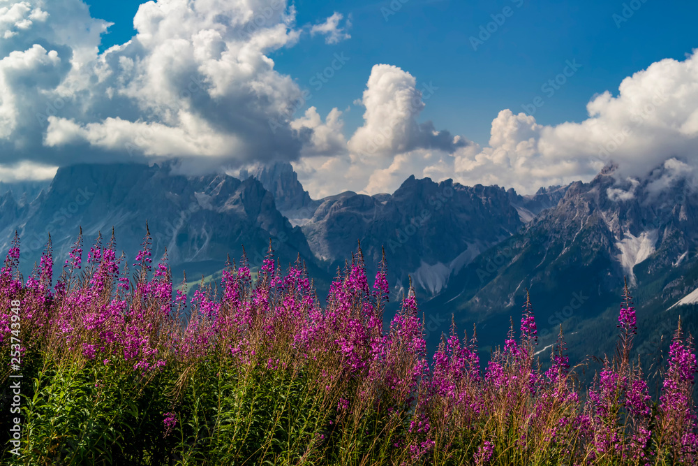 Obraz premium View from Monte Elmo near Sesto, Trentino Alto Adige - Italy