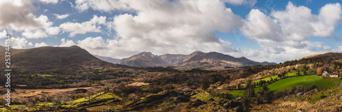 Panoramic view of the Beara Peninsula Mountains, Co. Kerry, Ireland
