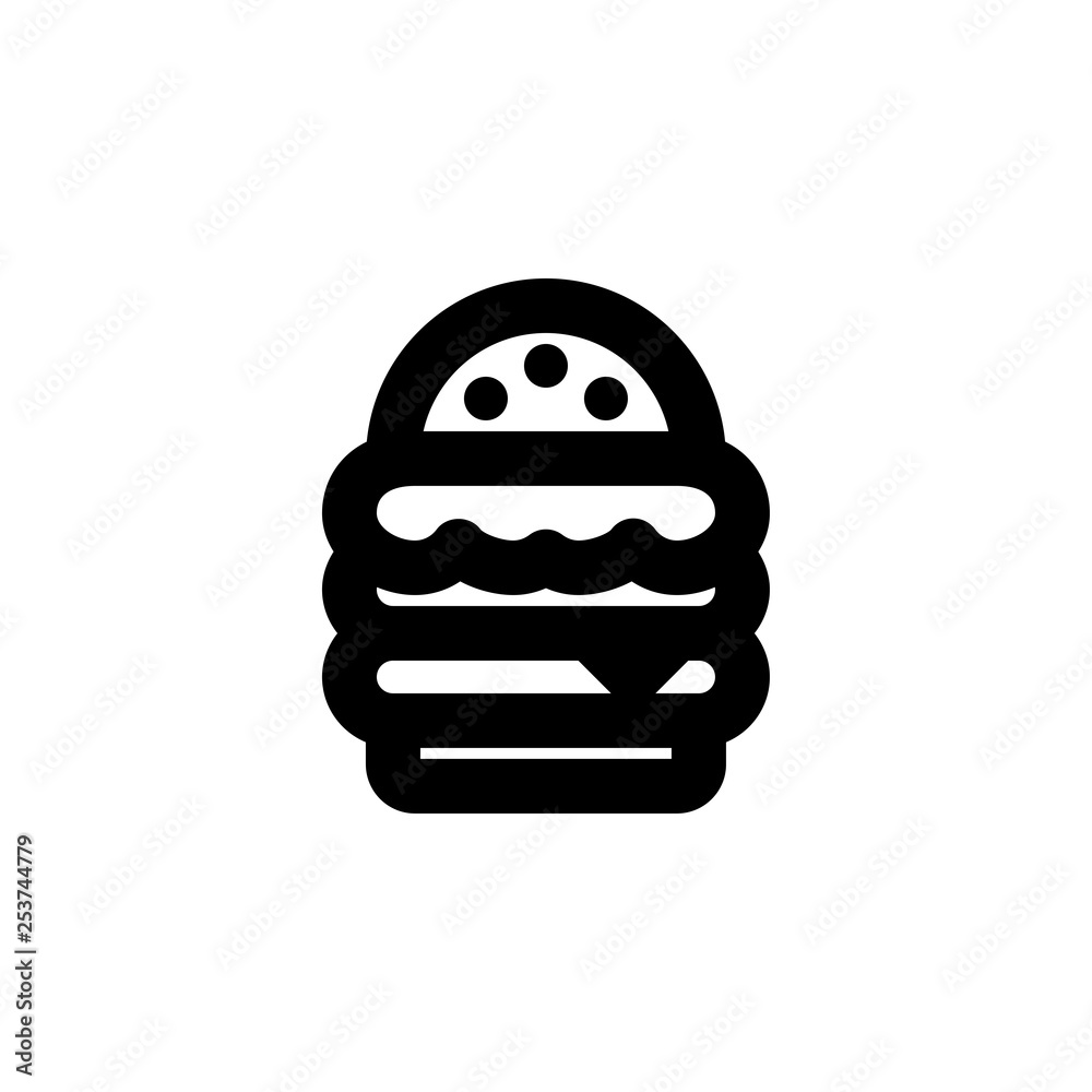 Hamburger icon. Fastfood sign
