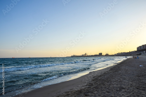Wallpaper Mural sea water twilight view from the beach Torontodigital.ca