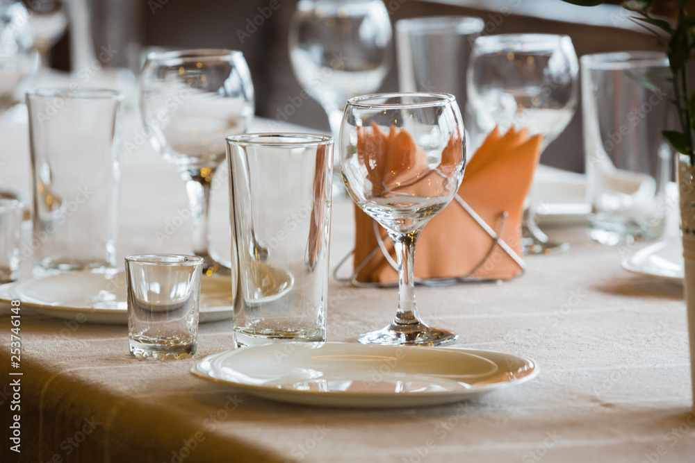 Laying of tableware on a table Laying of tableware on a table