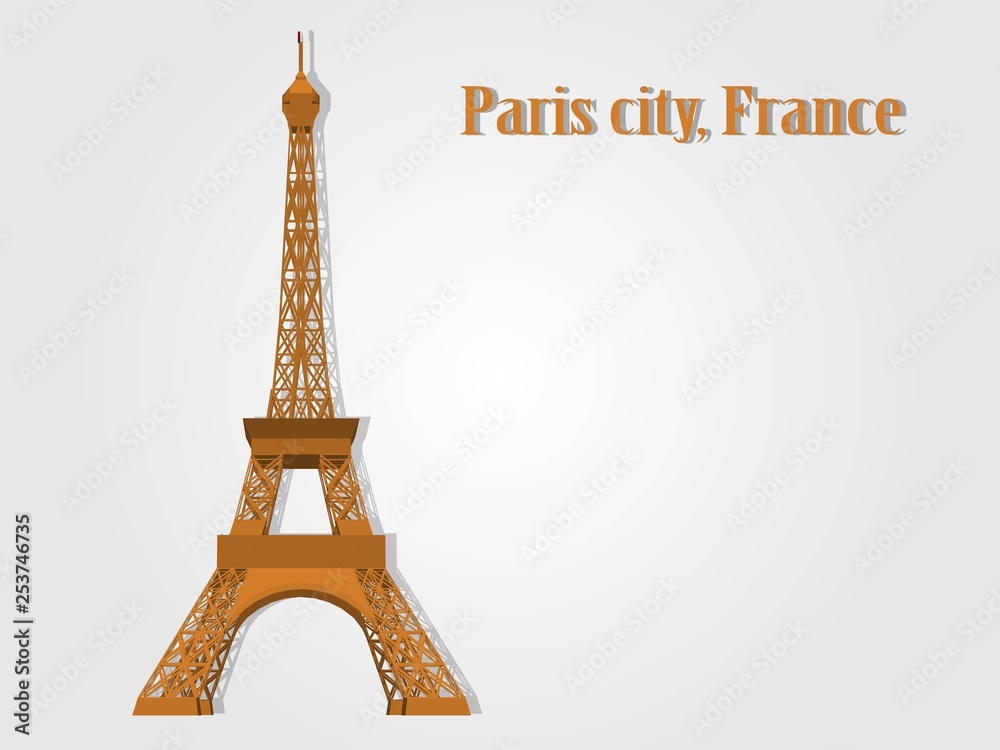 Vector structure of the city of Paris, France