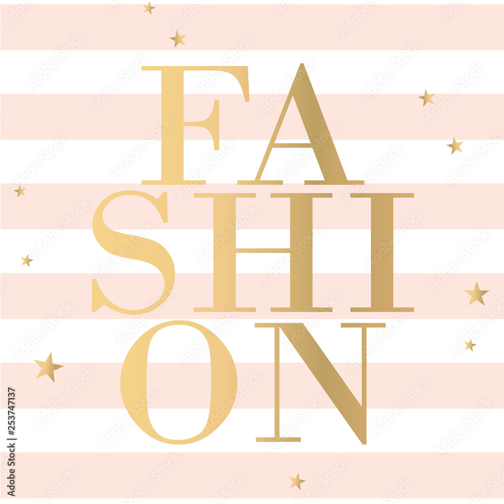 Vector text Fashion with pink stripes design Vector text Fashion with pink stripes design