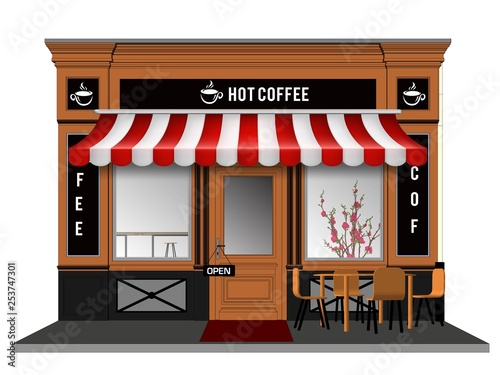 Storefront vector, coffee