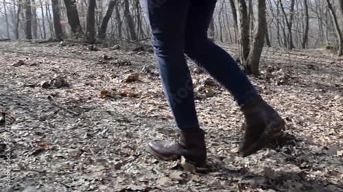 Man waking in the Hoia-Baciu Forest, one of the World’s Most Haunted Forest situated near Cluj-Napoca, Romania and is often referred to as the Bermuda Triangle of Romania