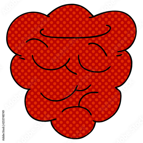 quirky comic book style cartoon raspberry