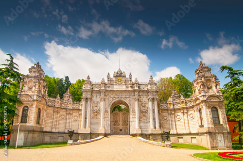 One of the entrances to the Dolmabahce Palace in Istanbul, Turkey. photo