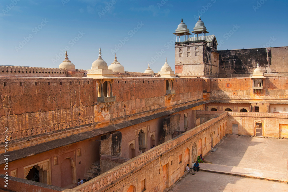 Baradari Pavilion, Zenani Deorhi in Amer (or Amber) Fort, Jaipur, Rajasthan, India.