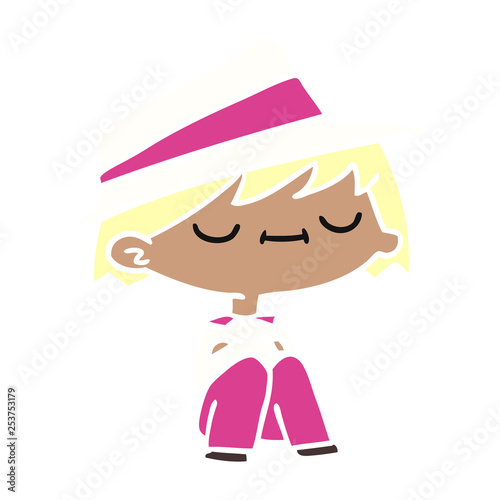 cartoon of a cute kawaii person