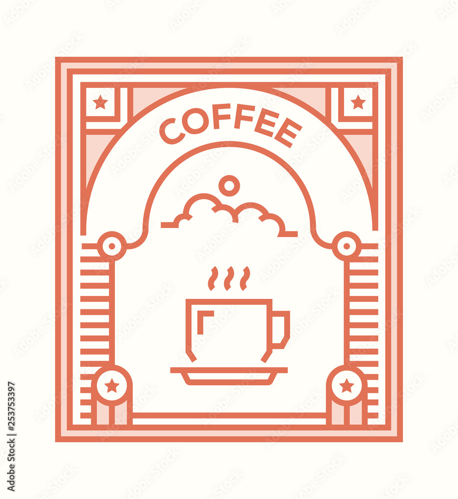 Naklejka premium COFFEE ICON CONCEPT