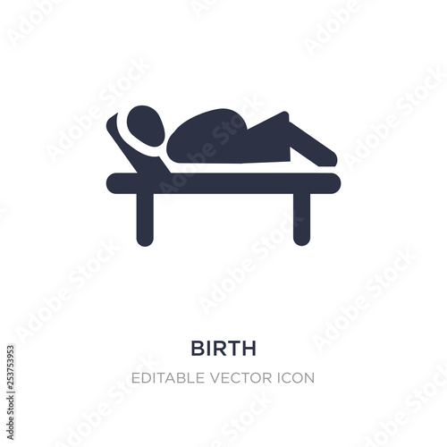 birth icon on white background. Simple element illustration from People concept.
