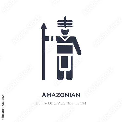 amazonian icon on white background. Simple element illustration from People concept.