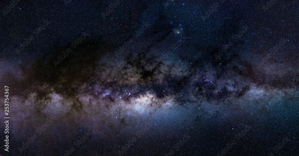 Obraz premium Panorama of the milky way super resolution
