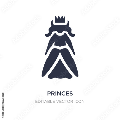 princes icon on white background. Simple element illustration from People concept.