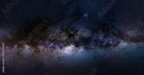 Panorama of the milky way super resolution