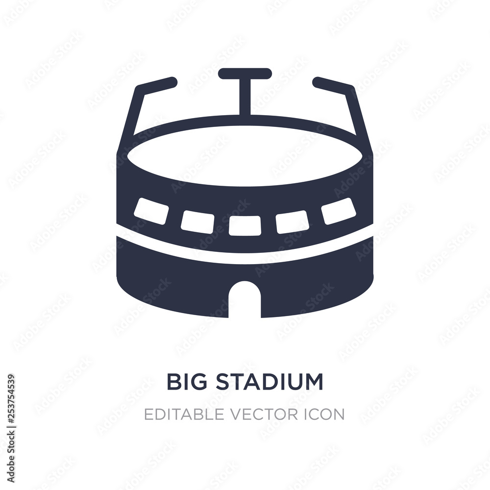 big stadium icon on white background. Simple element illustration from Buildings concept. big stadium icon on white background. Simple element illustration from Buildings concept.