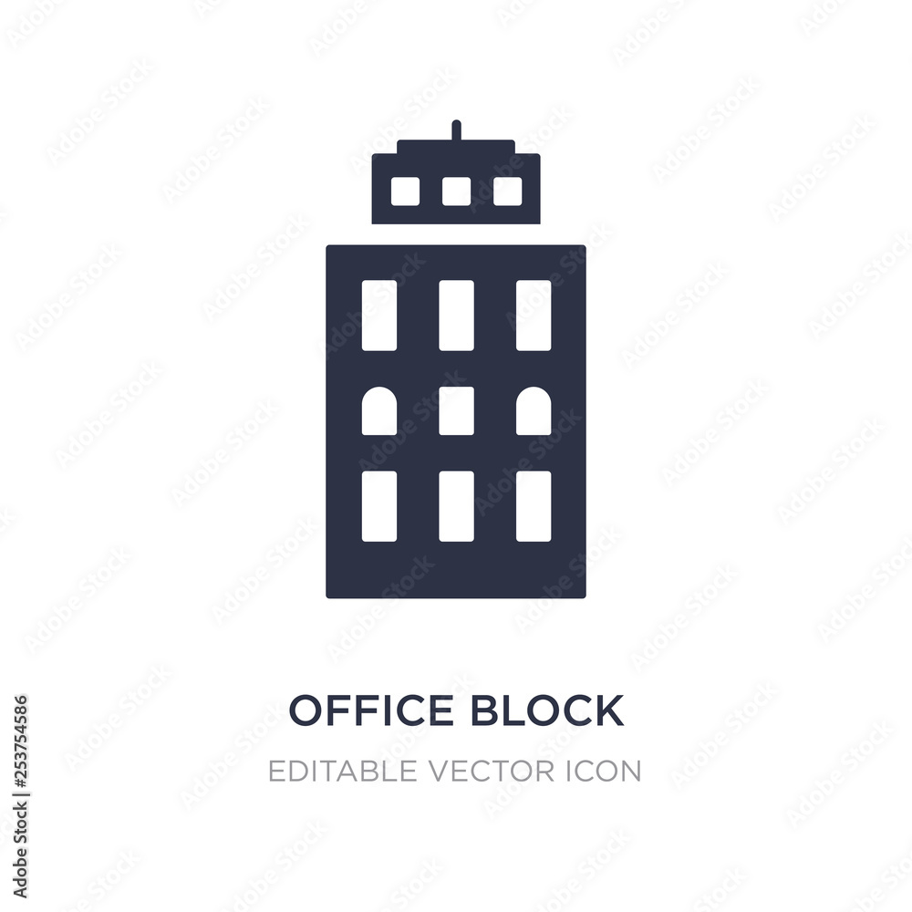 office block icon on white background. Simple element illustration from Buildings concept. office block icon on white background. Simple element illustration from Buildings concept.