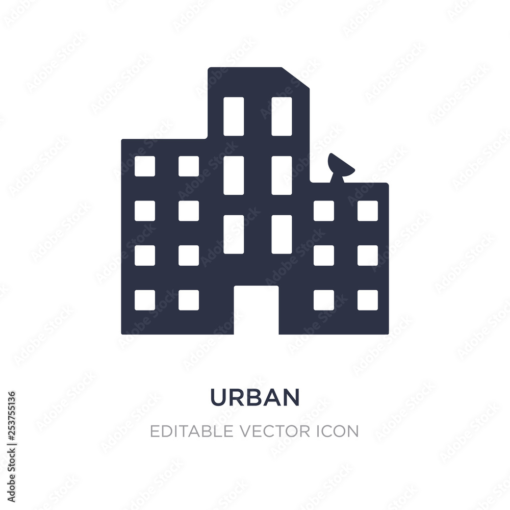 urban icon on white background. Simple element illustration from Buildings concept.