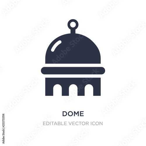 dome icon on white background. Simple element illustration from Buildings concept.