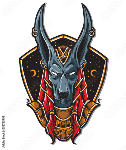 Fotografie anubis logo vector