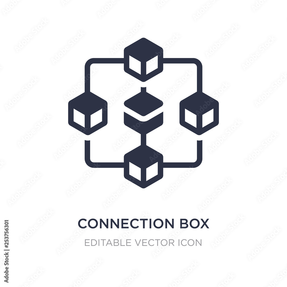 connection box chart icon on white background. Simple element illustration from Business concept. connection box chart icon on white background. Simple element illustration from Business concept.