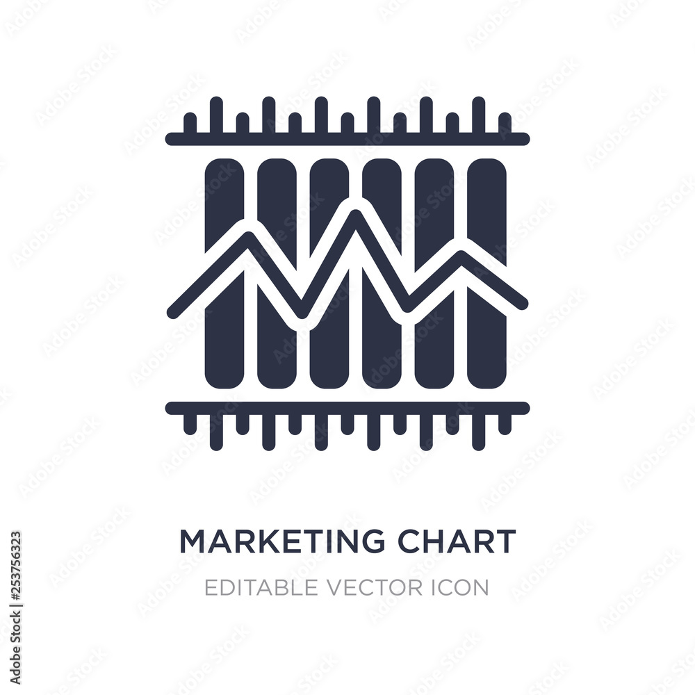 marketing chart icon on white background. Simple element illustration from Business concept.