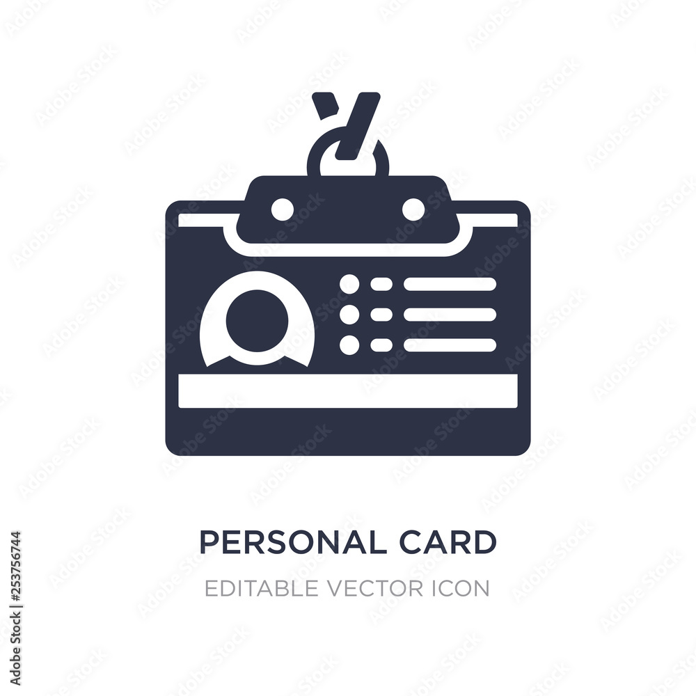 personal card of contact data icon on white background. Simple element illustration from Business concept. personal card of contact data icon on white background. Simple element illustration from Business concept.