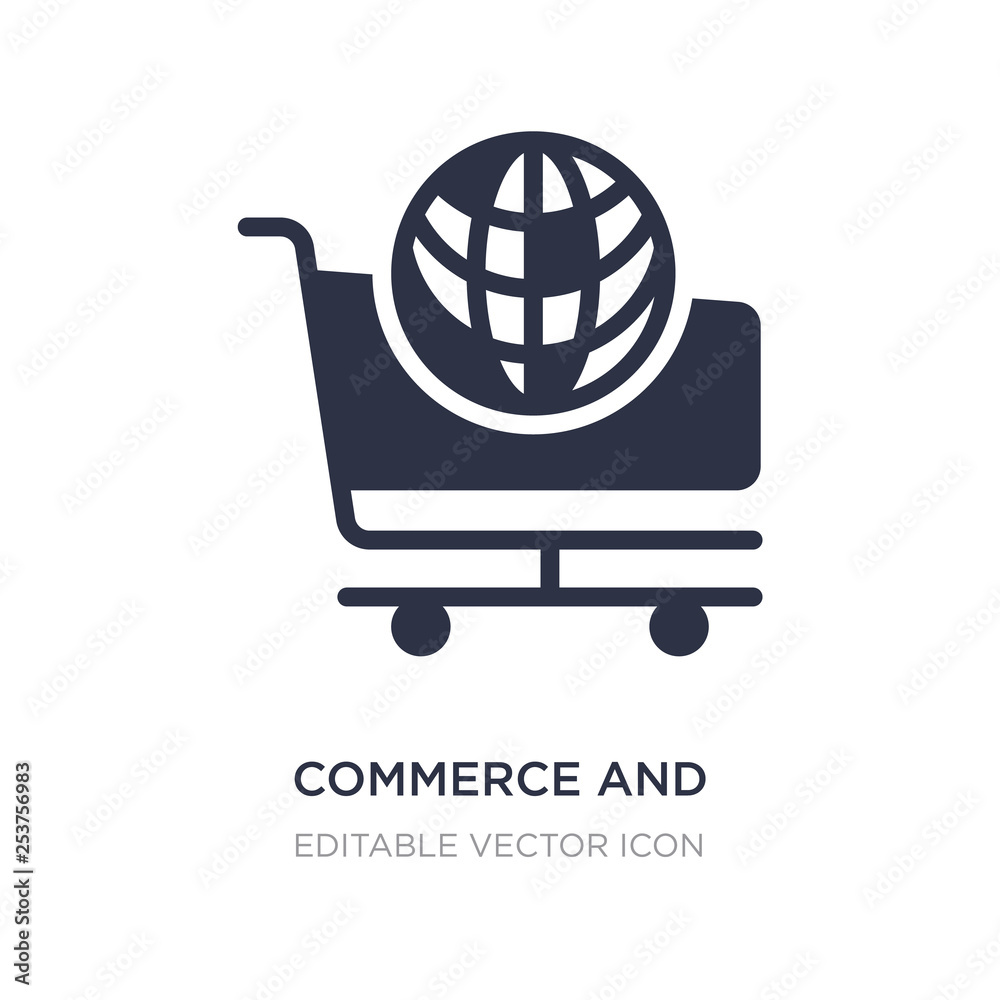 commerce and shopping icon on white background. Simple element illustration from Commerce concept. commerce and shopping icon on white background. Simple element illustration from Commerce concept.