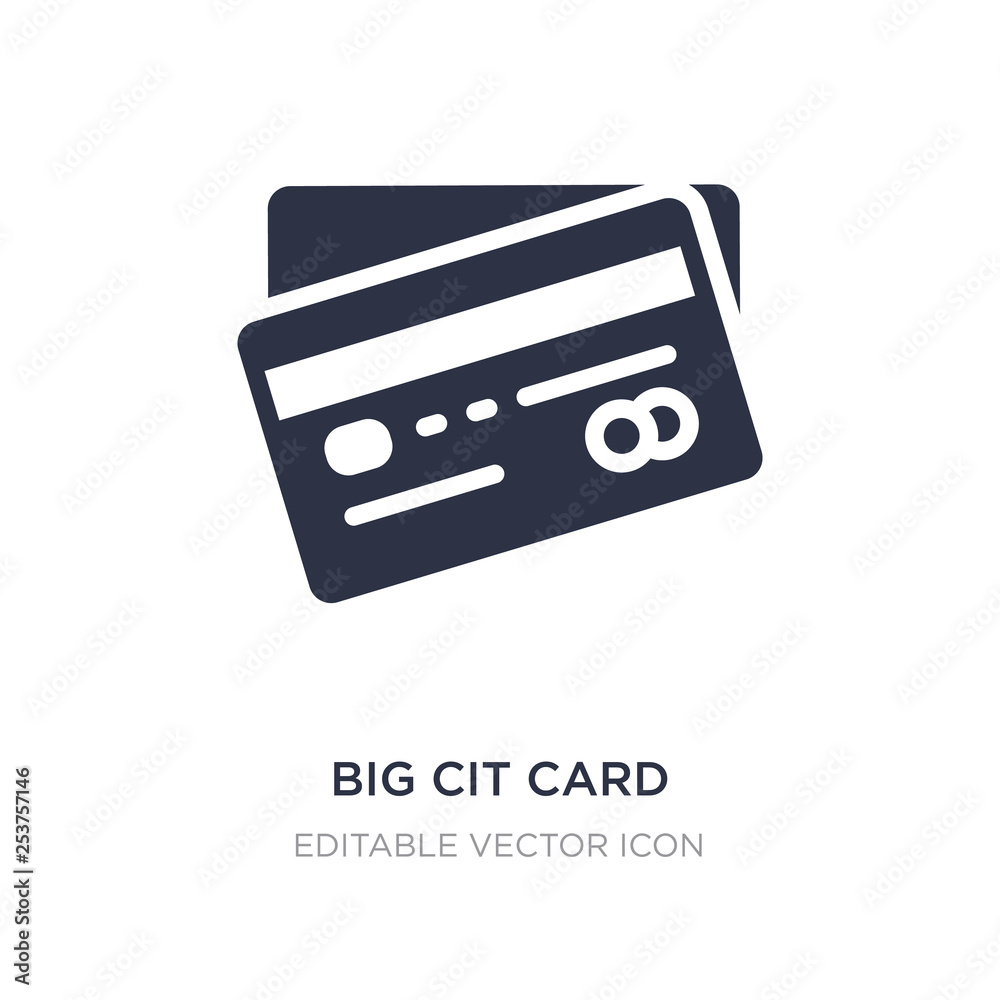 big cit card icon on white background. Simple element illustration from Commerce concept.