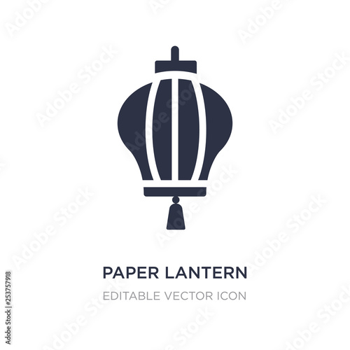 paper lantern icon on white background. Simple element illustration from Cultures concept.