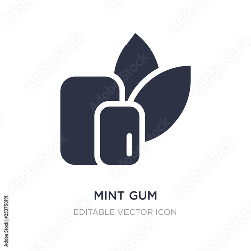 mint gum icon on white background. Simple element illustration from Dentist concept.