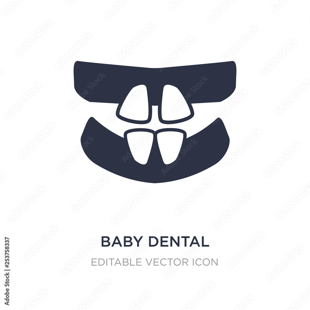 baby dental icon on white background. Simple element illustration from Dentist concept. baby dental icon on white background. Simple element illustration from Dentist concept.
