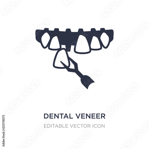 dental veneer icon on white background. Simple element illustration from Dentist concept.